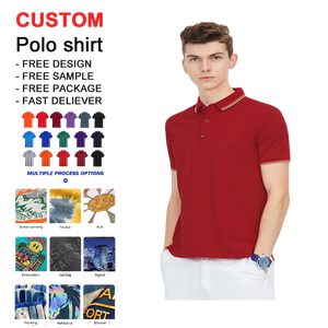 Mens Cotton Polo Shirts With Embroidered Short Sleeves Custom Logo Printed Plain T-Shirt Private Label Blank Knitted