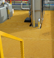 Panneaux de grille moulés en fibre de verre (FRP/GRP) gris, flexibles, sur mesure, pour marches d'escalier drainantes et sols surélevés