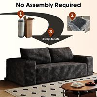 Sofá Cama Plegable Cloud de 63 Pulgadas, sin Estructura, Ecológico, Sin Ensamblaje, Moderno, de Tela, de 2 Plazas, para Sala de Estar de Apartamento, Tamaño Personalizado