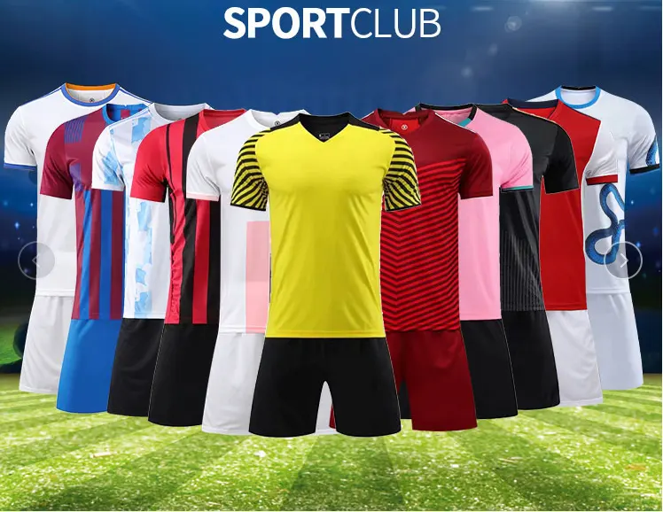 Leer Benutzer definierte Sublimation Fußball trikot Camisetas De Futbol Kit Jersey Soccer Wear