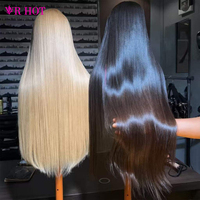 Perruque en cheveux humains 613, vente en gros, cheveux cambodgiens bruts, perruque frontale en dentelle HD 13*4, fournisseur de perruques blondes 613 sans colle pour femmes noires