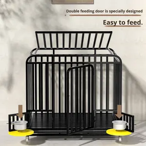 Клетка для собак Iron <span class=keywords><strong>Dog</strong></span> для крупных и средних пород, сверхпрочная, из трубы 3.0, для использования в помещении, с отдельным туалетом - Product Image 2