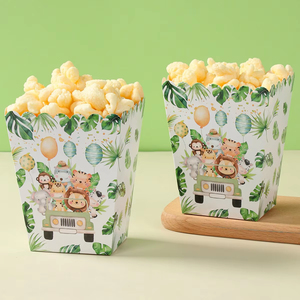 Cajas <span class=keywords><strong>de</strong></span> Palomitas Personalizadas con Diseño <span class=keywords><strong>de</strong></span> Zoológico, Caja <span class=keywords><strong>de</strong></span> Papel para Fiestas <span class=keywords><strong>de</strong></span> Cumpleaños con Temática <span class=keywords><strong>de</strong></span> <span class=keywords><strong>la</strong></span> Selva, Recuerdos para Cine - Product Image 2