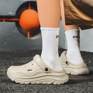 Sandalias de Plataforma Unisex, con Aumento de Altura, Antideslizantes, Transpirables, para la Playa, de Color Sólido, con Plataforma de Cuña - Product Image 4
