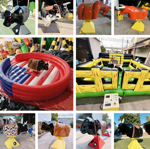 EASYFUN Toro Mecánico Inflable Eléctrico con Efecto de Humo y Ojos Rojos, Personalizable - Product Image 6