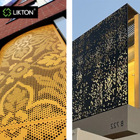 Panneau de façade en métal perforé en aluminium pour mur rideau décoratif extérieur