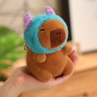 Nouveau chaud doux mignon Kawaii peluches Animal Hamster Capybara porte-clés Capibara peluche porte-clés