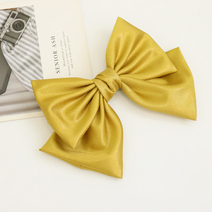 <span class=keywords><strong>2025</strong></span> Mới Mùa Xuân Tóc Phụ Kiện Bóng Rắn Màu Satin Bow Barrette Cho Phụ Nữ Trẻ Giá Rẻ Tùy Chỉnh Mùa Xuân Clip - Product Image 5