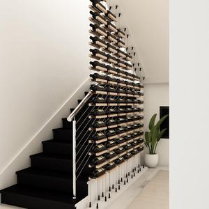 Estante flotante moderno para vino: diseño que ahorra espacio, fácil instalación, perfecto para apartamentos y bares pequeños - Product Image 3