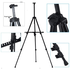 ขาตั้งวาดรูปเบิร์ธา แบบเหล็กสามขา ปรับระดับได้ พกพาสะดวก สำหรับวาดภาพสีน้ำมันและสเก็ตช์ - Product Image 2