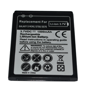 Batería de alta capacidad para teléfono móvil <span class=keywords><strong>samsung</strong></span> <span class=keywords><strong>Galaxy</strong></span> <span class=keywords><strong>S</strong></span> <span class=keywords><strong>mini</strong></span>/5750, venta al por mayor - Product Image 1