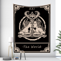 Paysage en lin et coton contemporain personnalisé tapisserie murale écologique couvre-lit tapis de plage couverture dieu déesse lune