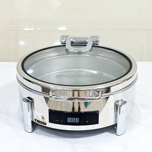 Современная интеллектуальная стеклянная тарелка из нержавеющей стали с электрическим подогревом для вечеринок, грелка для отеля, кейтеринга, сервировочное блюдо из Китая - Product Image 5