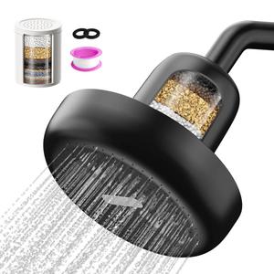 Système de purification d'eau à filtration au charbon actif en 15 étapes 0728, anti-calcaire, filtre de douche professionnel, élimination du chlore - Product Image 4