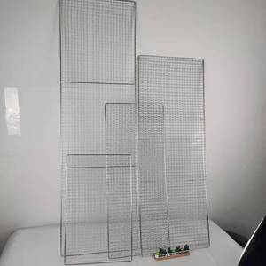 BBQ dây lưới nướng vòng <span class=keywords><strong>Net</strong></span> thép nướng có thể gập lại nướng nướng cho xử lý với sắt không gỉ BBQ dây lưới - Product Image 4