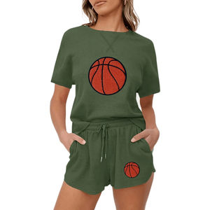 Conjunto de Dos Piezas de Top Corto Holgado de Algodón y Pantalones Cortos por Encima de la Rodilla para Mujer, Ropa a Juego, Conjunto de Top Corto y Pantalones Cortos - Product Image 1