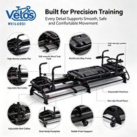 Nouvelle arrivée Velos : Machine de Pilates Reformer en acier multifonctionnelle avec logo personnalisé, lit d'exercice de yoga pour la maison et le studio