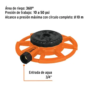 主带24个单元金属底座洒水器，具有8个功能，Truper - Product Image 2