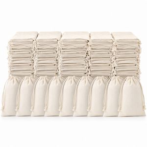 Sac en coton avec cordon de serrage, biodégradable, pour cadeaux de mariage, rangement de bijoux, sachet cadeau pour le thé, emballage en toile réutilisable et durable - Product Image 2