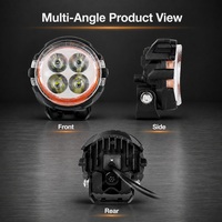 Projecteur de travail LED 20W, rond de 3,18 pouces, faisceau spot blanc ambre, IP67, 10-30V DC, 1247lm, pour camion, SUV, tout-terrain, conduite, 12V 24V, jaune