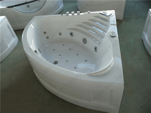 CE Pabrik Penjualan Pasangan Digunakan Dua Orang Warna Putih Rok Bak Mandi Sudut Bak Mandi Jetted Whirlpool Pijat Bak Mandi dengan Bantal - Product Image 6