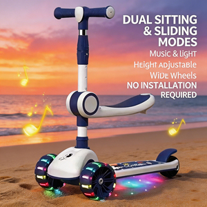 Three-Wheel <strong>Scooter</strong> <strong>for</strong> Kids 1-12 <strong>Years</strong> <strong>Old</strong> Pedal Can-Ride Slippery Car Plastic Material Kick <strong>Scooter</strong> <strong>for</strong> Kids - Product Image 1