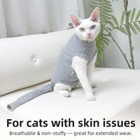 Combinaison de récupération respirante DogLemi pour chats, protection des plaies de la queue et soin des maladies cutanées