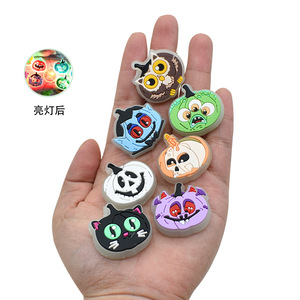 Crocodile Pattern Soft Plastic Drop-molded Detachable Decorative Buckle LED <strong>Light</strong> Customized Color/Size Playing Stress Shoe - Product Image 2