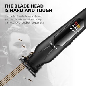DALING DL-1937 tondeuse à cheveux professionnelle pour hommes et outil de rasage classique noir mat USB rechargeable - Product Image 5
