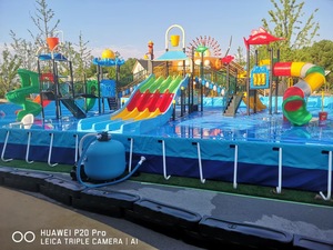 Loại nhựa hồ bơi trượt trẻ em sân chơi nước ngoài trời - Product Image 2