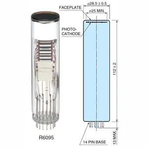 Hamamatsu Photomultiplier Tubes R6094 R6095 28mm Dia. Head-on Type Bialkali Photocathode