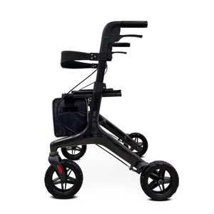 Vente en gros KSM-802 de luxe en fibre de carbone Rollator Walker avec hauteur réglable et freins équipement de mobilité pour personnes handicapées pour personnes âgées - Product Image 1
