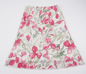 Falda Midi Estilo Vacacional con Diseño de Tulipanes, Corte Entallado, Falda de Resort para Mujer, Forma Favorecedora, Transpirable, Cintura Natural, Verano - Product Image 2