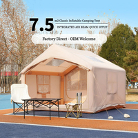 Tente de camping carrée à double couche gonflable Toppeak, 2 portes, tissu Oxford imperméable quatre saisons, 2000-3000 mm, tente de glamping