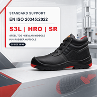 Chaussures de sécurité à tige haute avec embout en acier, semelle intermédiaire en Kevlar et semelle extérieure en caoutchouc PU pour travaux industriels EN ISO 20345:2022 S3L HRO SR OEM