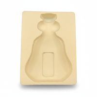 Insert en plastique floqué personnalisé pour bouteilles de whisky et de liqueur, doublure intérieure en plastique floqué velours pour coffret cadeau de vin