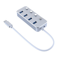 Hub USB de alta velocidad súper rápido 4 puertos hub USB Cable adaptador USB 3,0 Hub para ordenador portátil PC