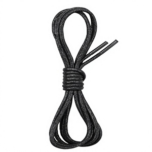1 paire de lacets fins en cuir ciré noir de 2,5 mm pour chaussures en cuir, chaussures habillées, Oxford, <span class=keywords><strong>Doc</strong></span> <span class=keywords><strong>Martens</strong></span> (80-150 cm) - Product Image 3