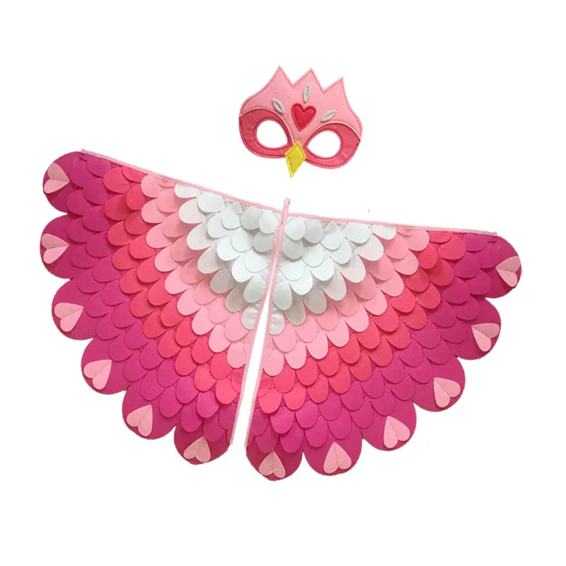Ailes d'animaux Cape et Cosplay ailes d'oiseau Costume en feutre ailes d'oiseau pour enfants filles garçons