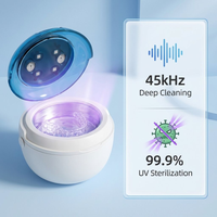 Nettoyeur à ultrasons Tencenta ES-188 45kHz pour prothèses dentaires, gouttières, protège-dents et aligneurs, 19W, 250ML, 5 modes, ABS