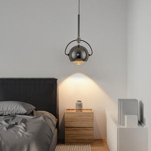 Lámpara Colgante de Estilo Nórdico Minimalista para Dormitorio, Lámpara de Diseño Creativa con Altura Ajustable, Fondo de Pared para Lámpara Colgante - Product Image 2