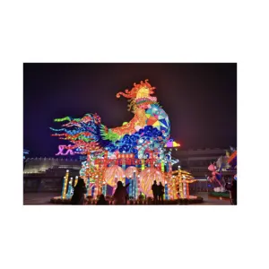 2023 Dragon Culture City attractions lighting Christmas Store Decoration Dinosaur Park Amusement Park lantern show