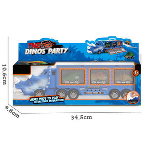 Camion Musical Interactif Triceratops : Jouet Électrique de Transport d'Animaux, Kit de Voiture Lumineuse Dinosaure pour Enfants - Product Image 5