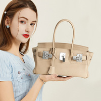 Sac à main en cuir véritable de vachette de première qualité, style Hermès, grande capacité, pour femme, vente en gros