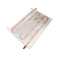 Dissipateur thermique léger en aluminium, cuivre et acier inoxydable, haute efficacité, avec caloduc, refroidissement par eau, plaque froide liquide personnalisée CNC