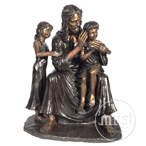 MUSI Metal al aire libre fundido ortodoxo religioso tamaño real San José y María estatua de bronce escultura de la Sagrada Familia - Product Image 2