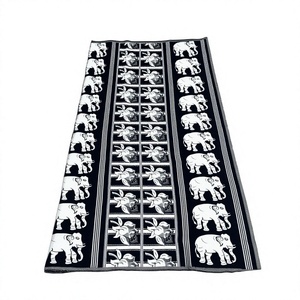 Eco-Friendly Embroidered Elephant Jacquard Cotton <b>Fabric</b> 58/60" Width Woven Medium <b>Weight</b> 60S60S Yarn Garment Wedding Material - Product Image 1