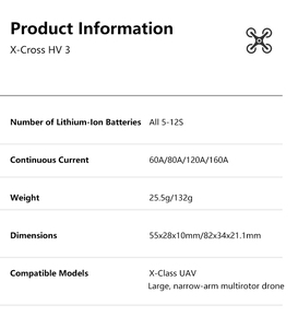 60A 80A 120A 160A High Voltage Brushless ESC 5-12S for Heavy Lift <b>Drones</b> Agricultural <b>Drones</b> Long Range <b>Drones</b> Speed Controller - Product Image 6