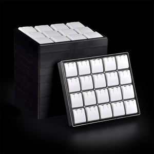 Petits bijoux de luxe, bijoux, collier, boucles d'oreilles, clous d'anneau, support de tampon blanc, présentoirs, ensembles de plateaux pour vitrine - Product Image 1