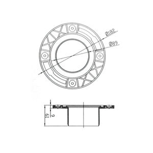 उच्च गुणवत्ता वाले आधुनिक डिजाइन प्लास्टिक शौचालय की अंगूठी कूलिंग फ्लैंज हब भाग आसान स्थापना ओम ब्रांड खुदरा के लिए नई स्थिति - Product Image 4